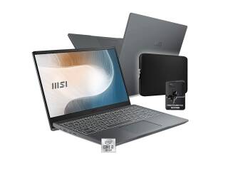 Notebook Msi Modern B10 Intel Core i3 10100u Ram 4Gb Nvme 128Gb Pantalla Ips 14 Fhd + 500Gb Externo + Estuche 14 Negro