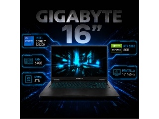 Notebook Gamer GIGABYTE A16 CVH I3LA894 Intel Core i7 13620H - RTX 5060 8Gb - 64Gb - 2Tb - Pantalla 16 FHD+ 165Hz