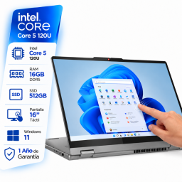 Notebook LENOVO IdeaPad 5 2 en 1 Intel Core 5 120U - 16Gb - 512Gb - Pantalla 16" WUXGA T�ctil - Windows 11