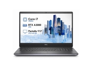 Notebook DELL Precision 7760 Intel Core I7 11850H - RTX A3000 6G - 16Gb - 256Gb - Pantalla 17.3 FHD IPS - Windows 11 Pro