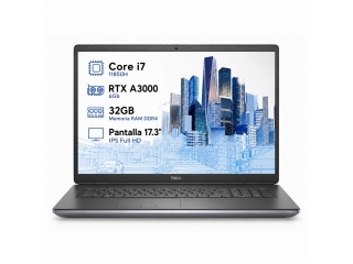 Notebook DELL Precision 7760 Intel Core I7 11850H - RTX A3000 6G - 32Gb - 512Gb - Pantalla 17.3 FHD IPS - Windows 11 Pro