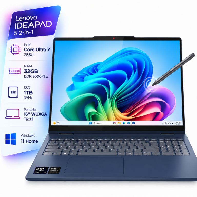 Notebook Convertible LENOVO IDEAPAD 5 2 en 1 Intel Core Ultra 7 - 32Gb - 1Tb - Pantalla 16 WUXGA T�ctil - W11