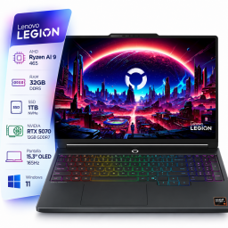 Notebook Gamer LENOVO AMD Ryzen AI 9 465 - RTX 5070 12Gb - RAM 32Gb - Ssd 1TB - Pantalla 15.3" OLED 165Hz - Windows 11