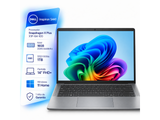 Notebook DELL Inspiron 14 5541 Copilot+ PC Snapdragon X Plus - 16GB - 1TB - Pantalla 14 FHD+ - Windows 11