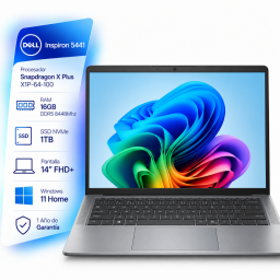 Notebook DELL Inspiron 14 5541 Copilot+ PC Snapdragon X Plus - 16GB - 1TB - Pantalla 14" FHD+ - Windows 11